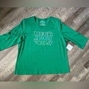 Coral Bay Cookie Baking Crew Top-Size 1X